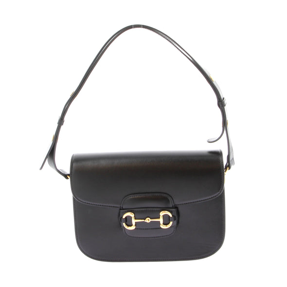 Sac en cuir noir "Horsebit 1955"