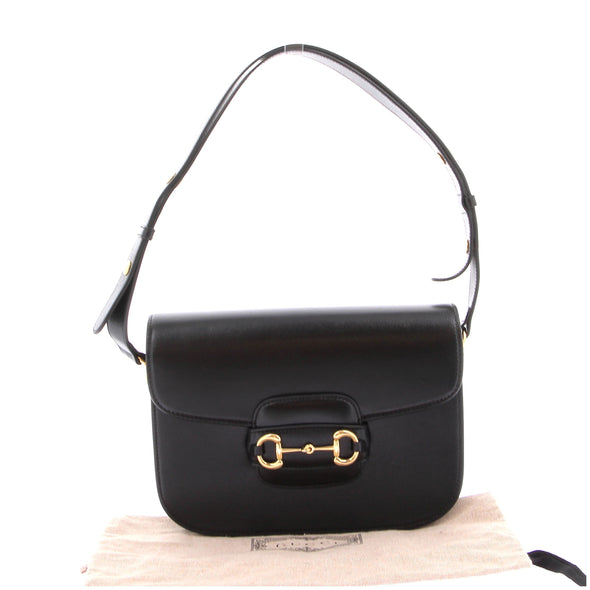 Sac en cuir noir "Horsebit 1955"