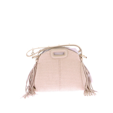 Sac beige en raphia "Miss M"