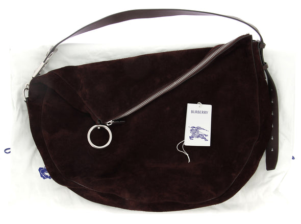 Sac cabas "Knight" en daim marron foncé