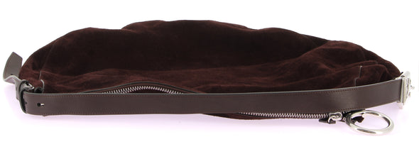 Sac cabas "Knight" en daim marron foncé