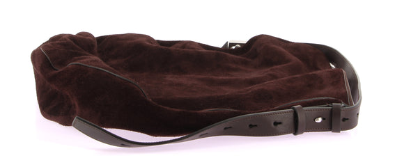 Sac cabas "Knight" en daim marron foncé