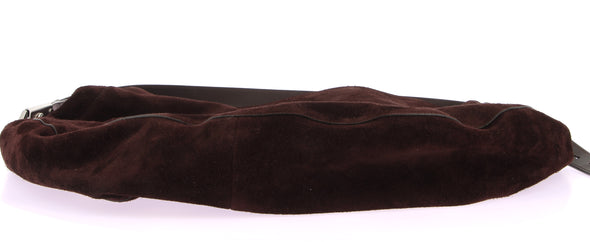 Sac cabas "Knight" en daim marron foncé