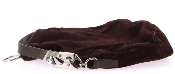 Sac cabas "Knight" en daim marron foncé
