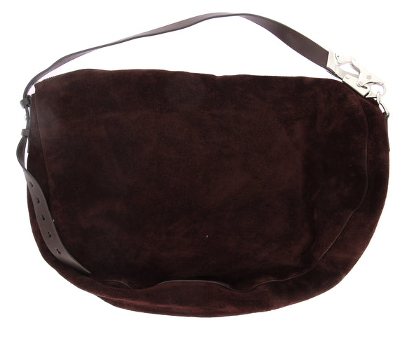 Sac cabas "Knight" en daim marron foncé