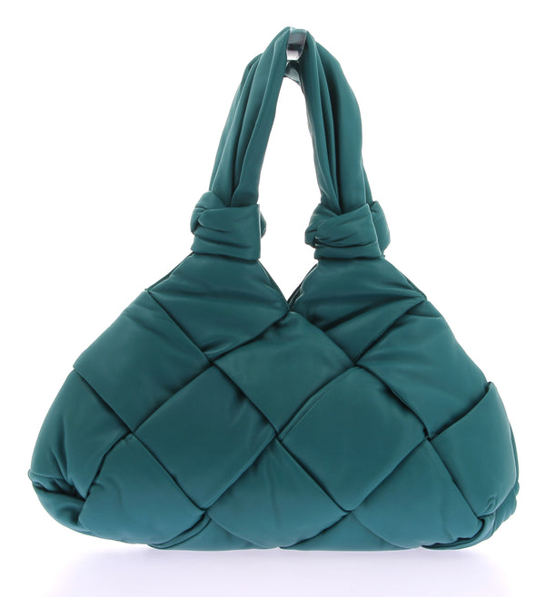 Sac bleu "Lock Padded" en cuir