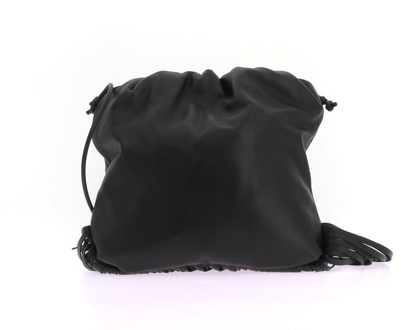 Sac à main noir à franges "Fringe Pouch"