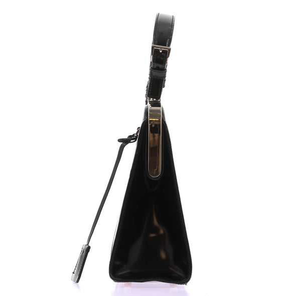 Sac noir vernis "Spazzolato"