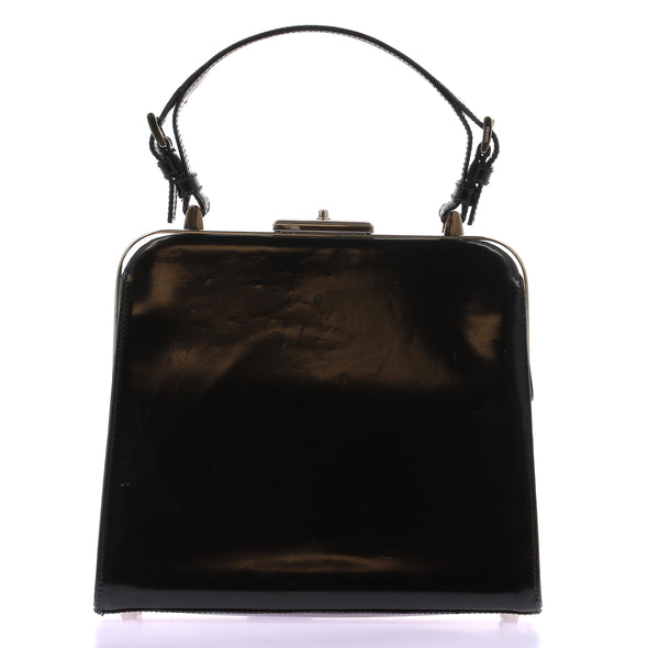 Sac noir vernis "Spazzolato"