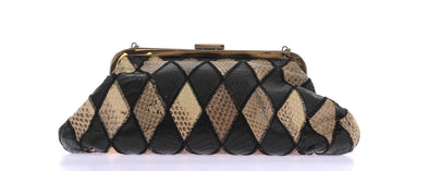 Sac pochette motif python