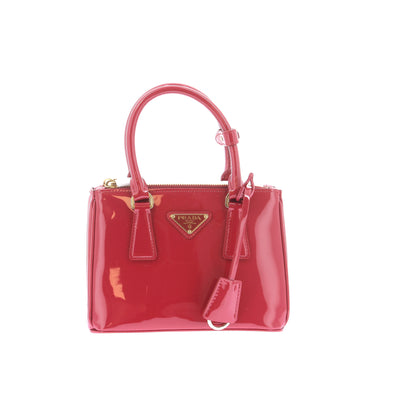 Mini sac "Galleria" rouge cerise vernis