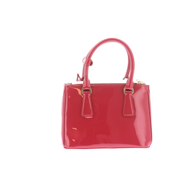 Mini sac "Galleria" rouge cerise vernis