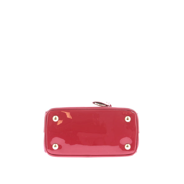 Mini sac "Galleria" rouge cerise vernis