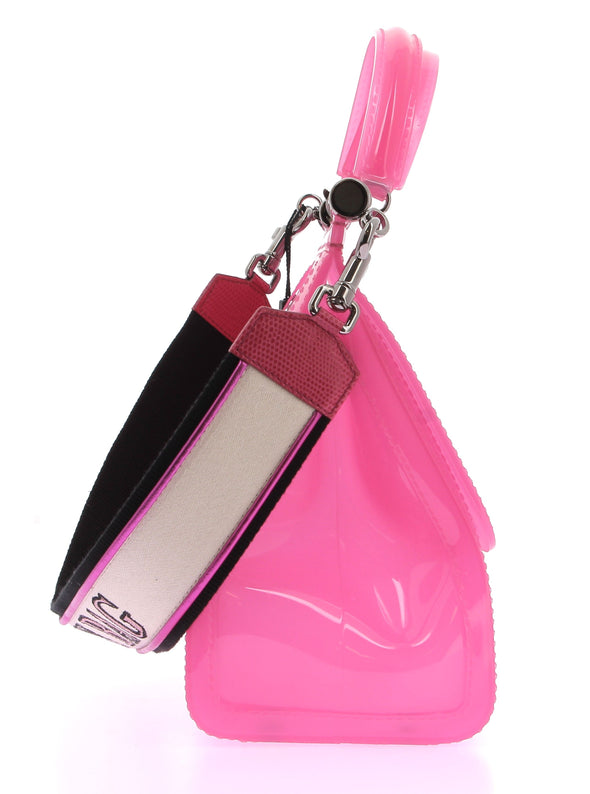 Sac à main "Sicily" rose en caoutchouc