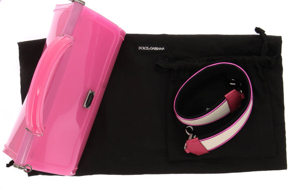 Sac à main "Sicily" rose en caoutchouc
