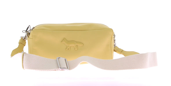 Sac trousse jaune "The Cloud" en cuir