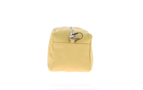 Sac trousse jaune "The Cloud" en cuir