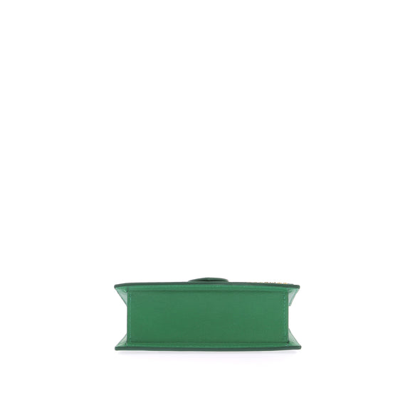 Mini sac "Le Bambino" en cuir vert
