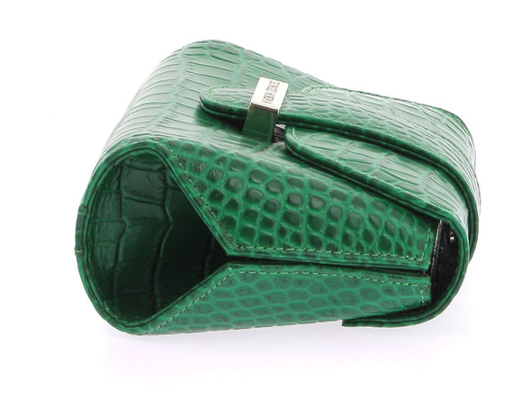 Sac à main vert imprimé crocodile