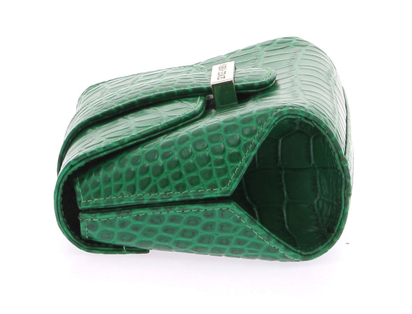 Sac à main vert imprimé crocodile