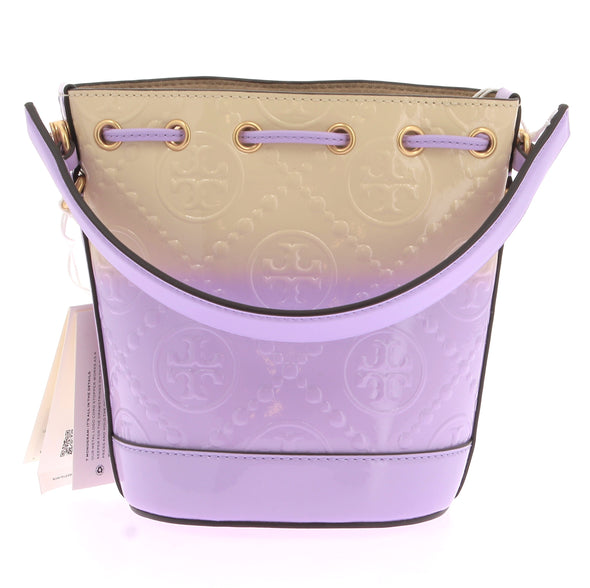 Sac seau lila et beige