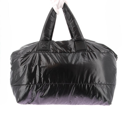 Sac cabas en nylon noir "Coco Cocoon"