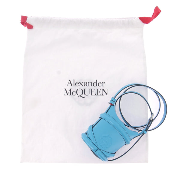 Sac mini bourse bleu "Curve"