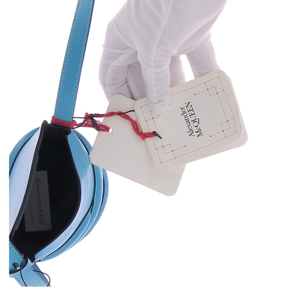 Sac mini bourse bleu "Curve"