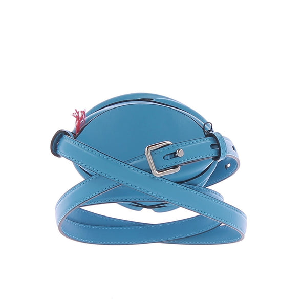 Sac mini bourse bleu "Curve"