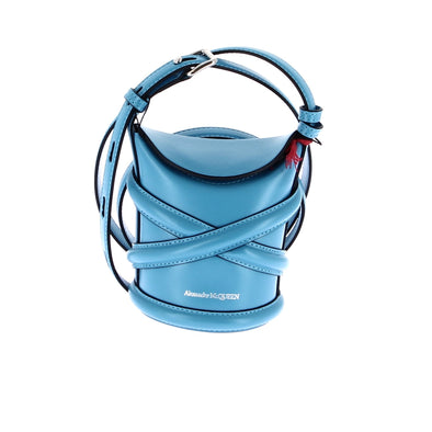 Sac mini bourse bleu "Curve"
