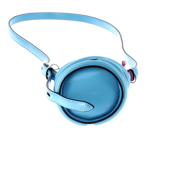 Sac mini bourse bleu "Curve"