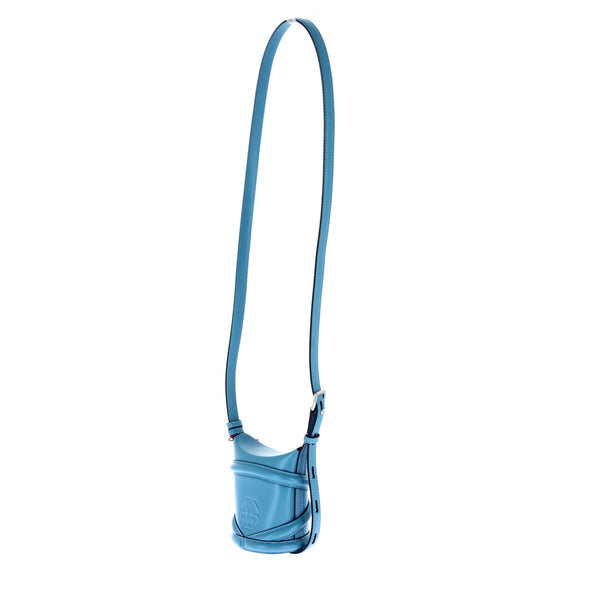 Sac mini bourse bleu "Curve"