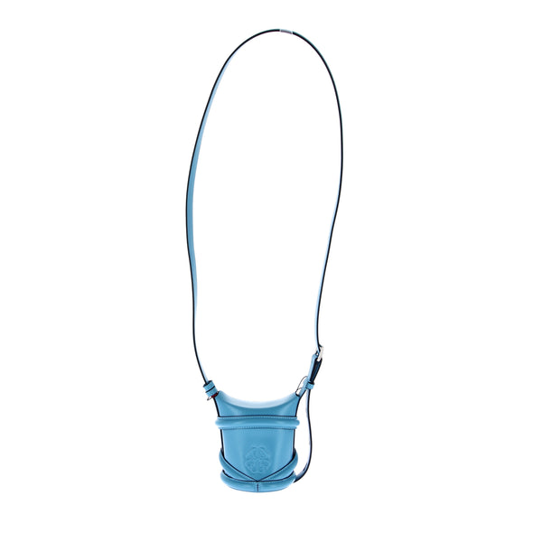 Sac mini bourse bleu "Curve"