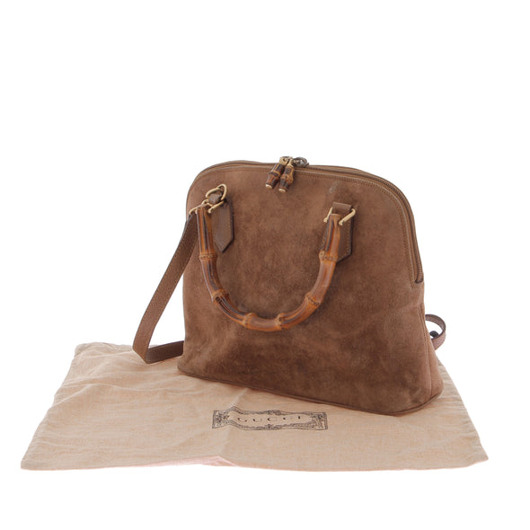 Sac en daim marron "Bamboo"