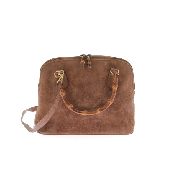 Sac en daim marron "Bamboo"