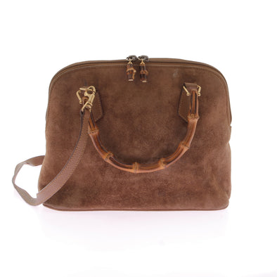 Sac en daim marron "Bamboo"