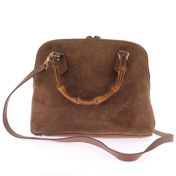 Sac en daim marron "Bamboo"