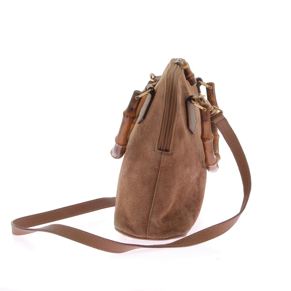 Sac en daim marron "Bamboo"