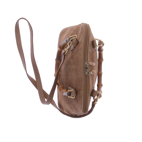 Sac en daim marron "Bamboo"