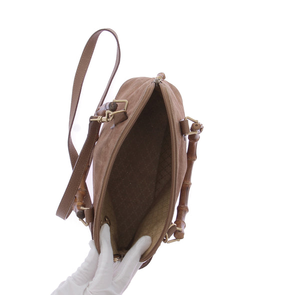 Sac en daim marron "Bamboo"