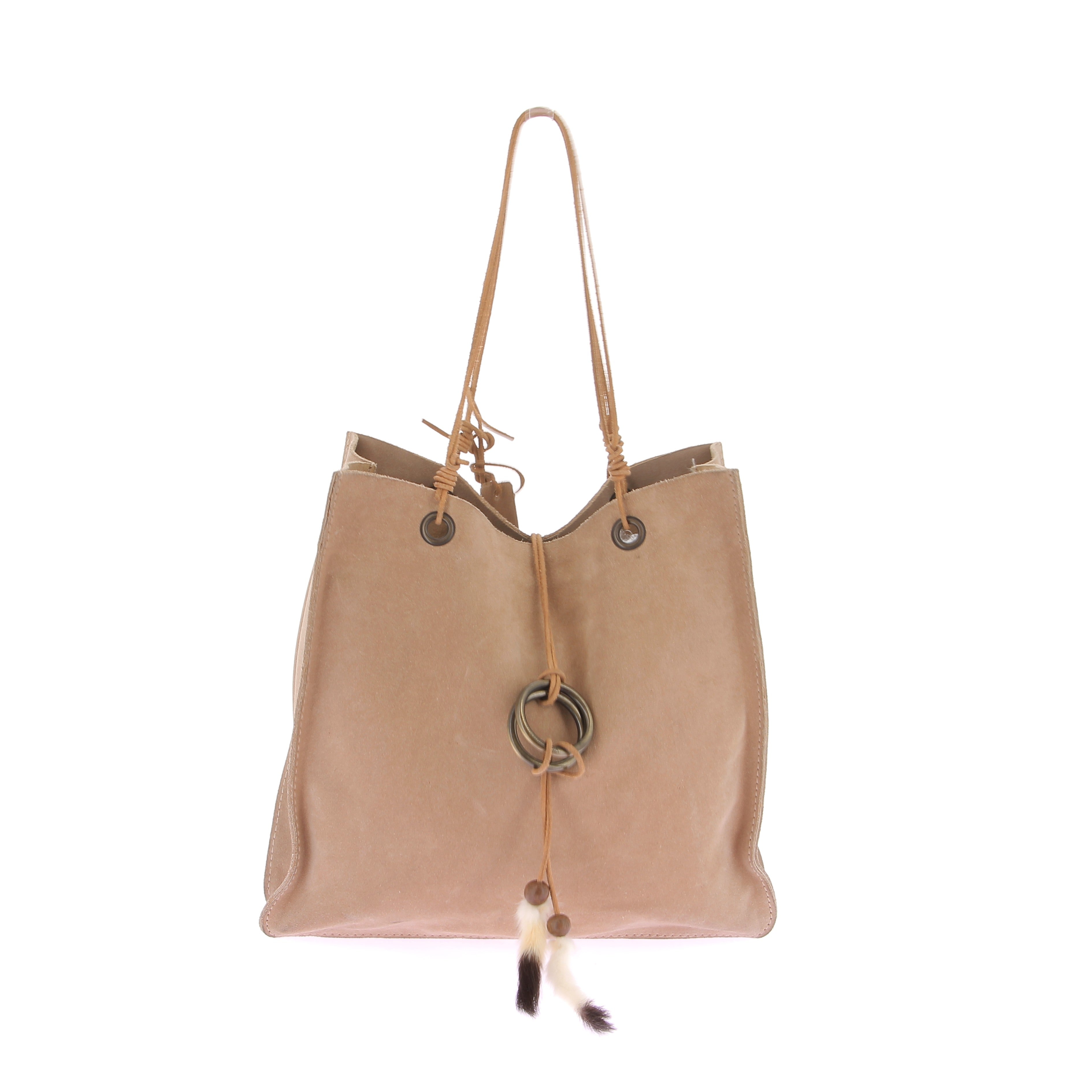 Sac à bandoulière en daim marron – Personal Seller Paris