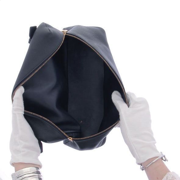 Sac à main en cuir marine