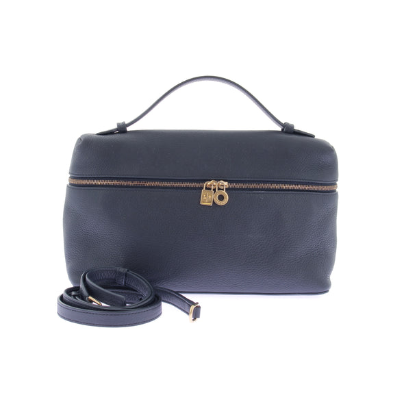 Sac à main en cuir marine