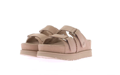 Mules en daim beige "Goldenstar Hi"