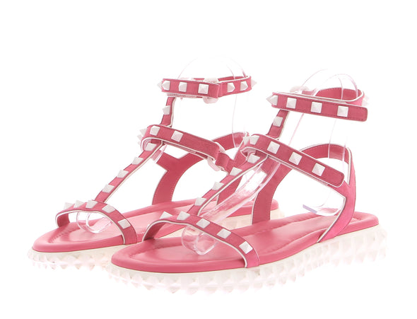 Sandales roses et blanches "Rockstud"