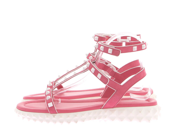 Sandales roses et blanches "Rockstud"