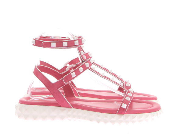 Sandales roses et blanches "Rockstud"