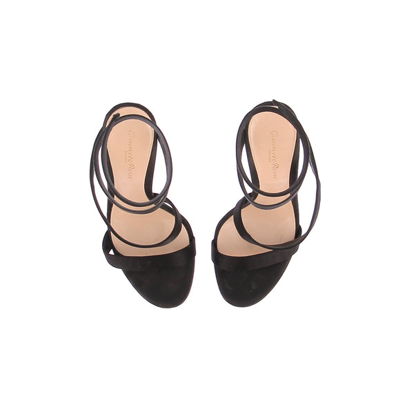 Sandales satinées noires