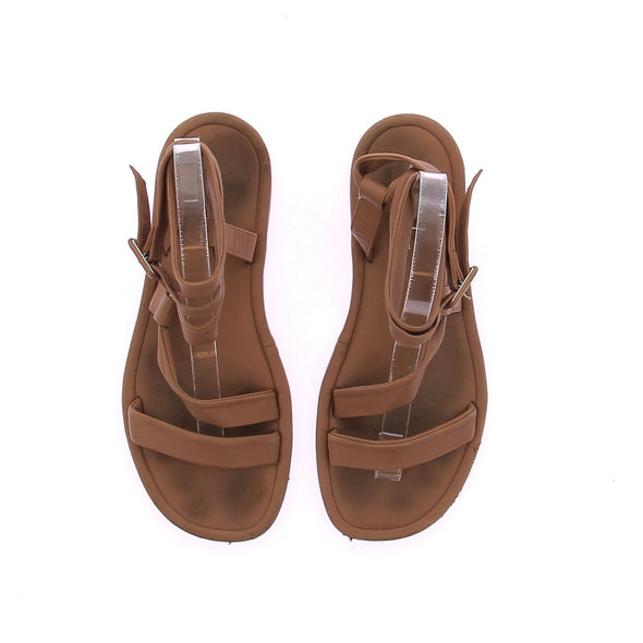 Sandales camel en cuir