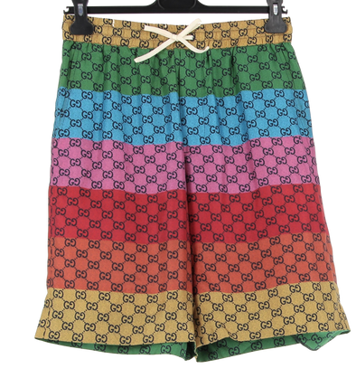 Short multicolore en soie